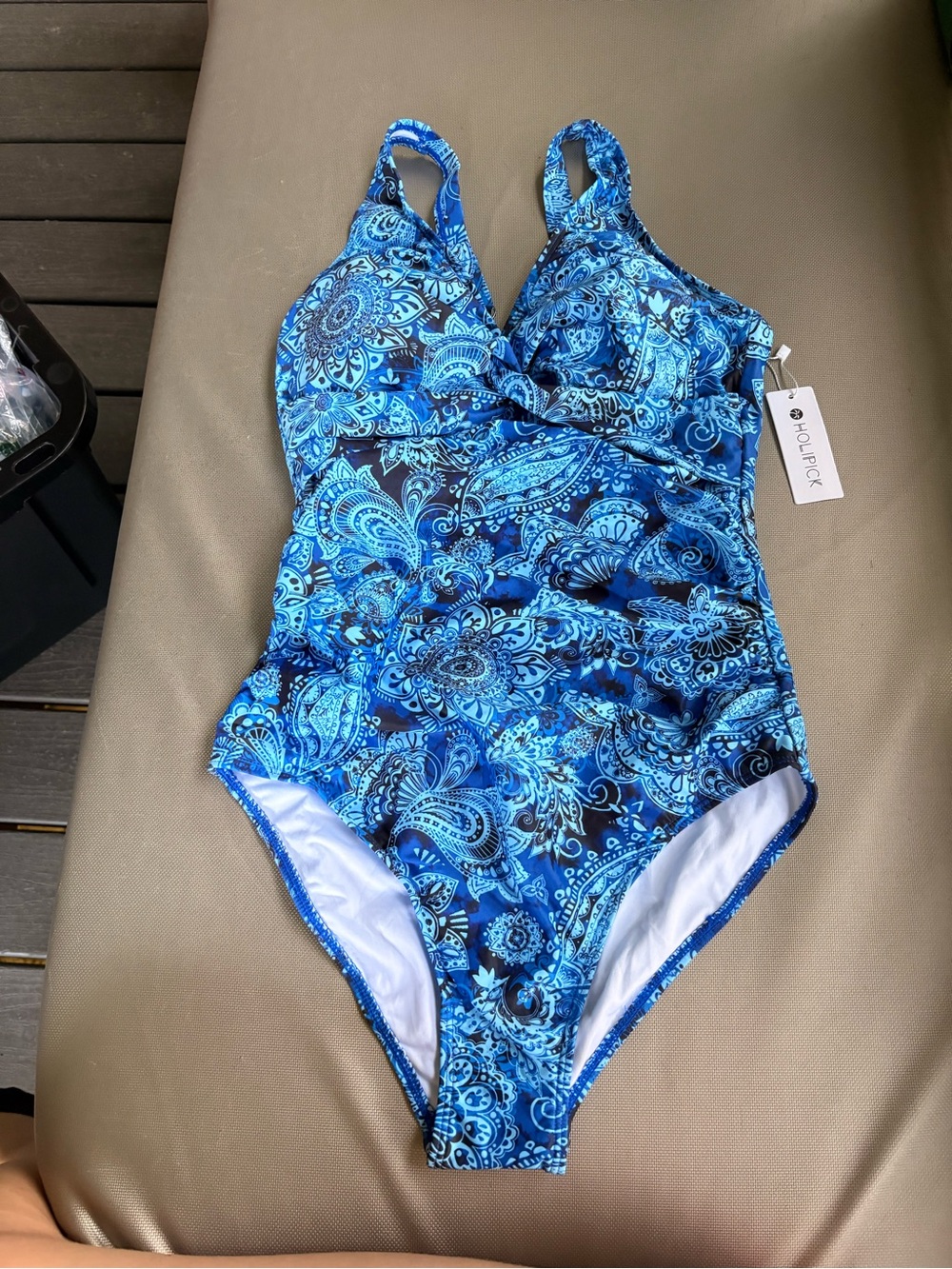 Blue Paisley One-Piece Swimsuit